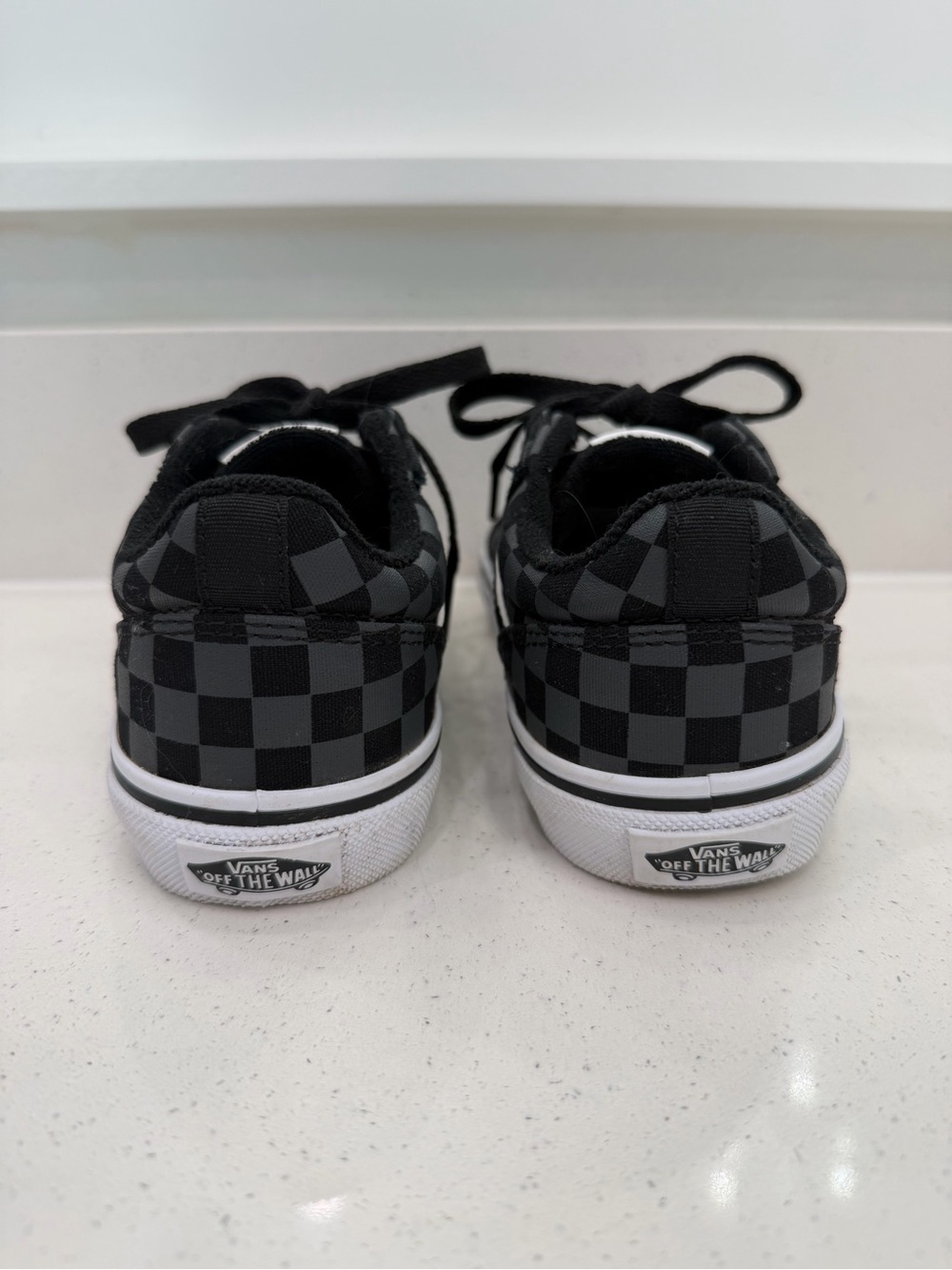 Vans Kids Black & Gray Checkerboard Low-Top Sneakers - Picture 3 of 5